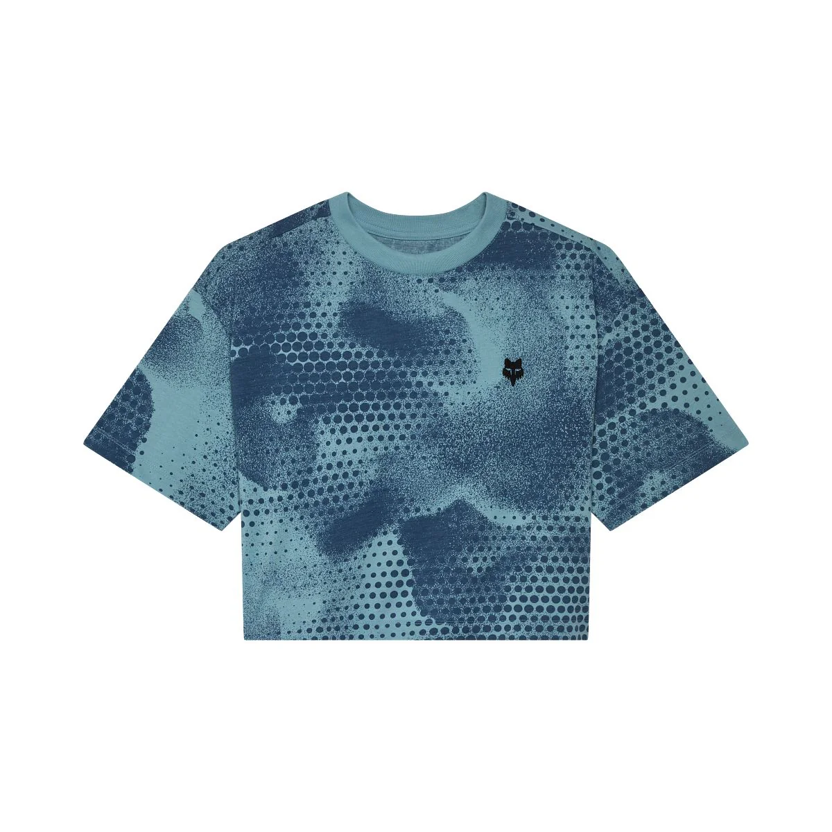 Playera Crop FOX Oversized Tech Aop Mujer