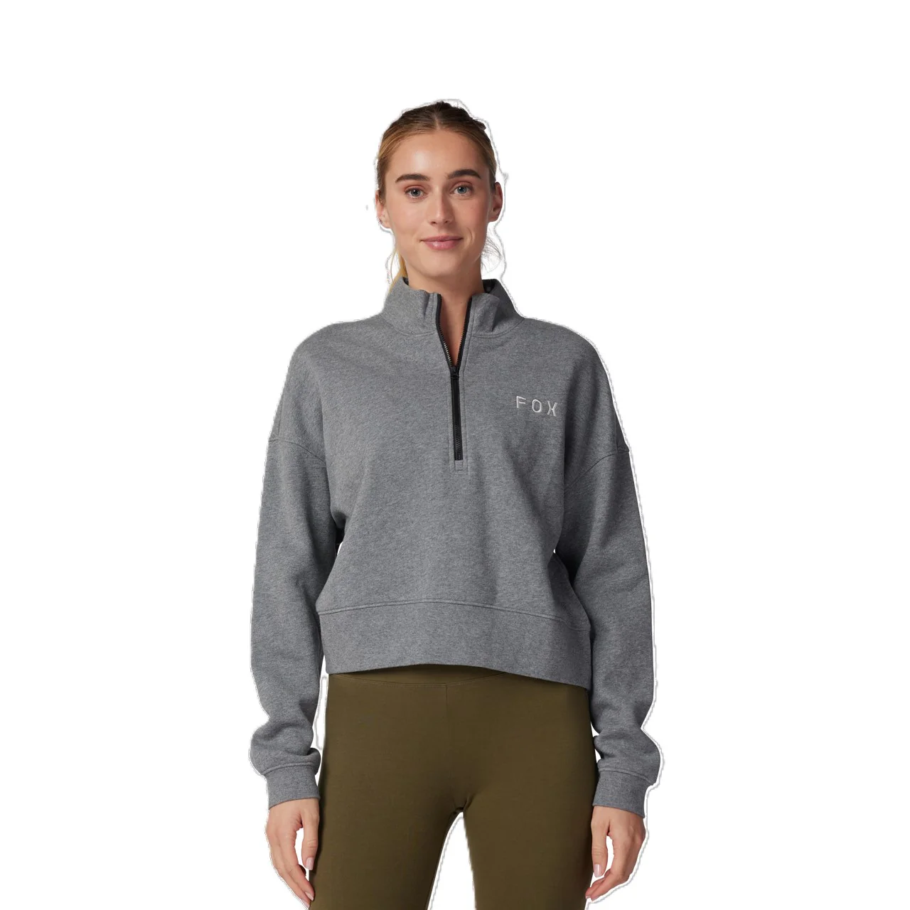 Sudadera FOX Zippered Magnetic Mujer Gris S Z.E